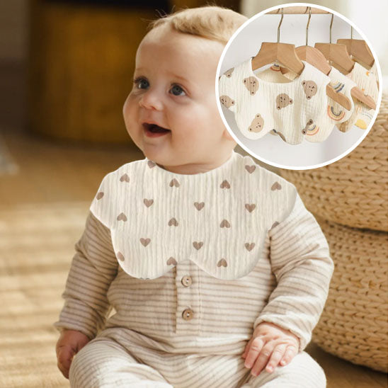 Bavoir Bébé Tissu Imperméable beige