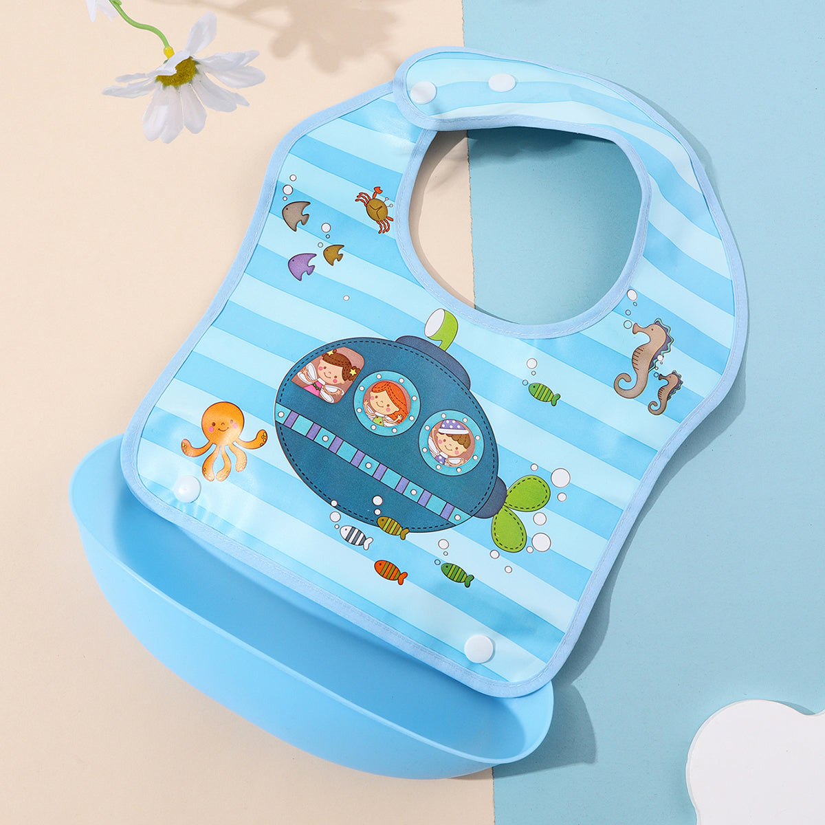 Bavoir Imperméable Bébé sous marin