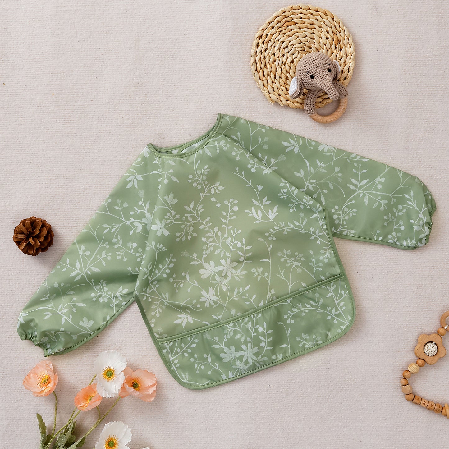 Bavoir Manche Longue Imperméable avec branches