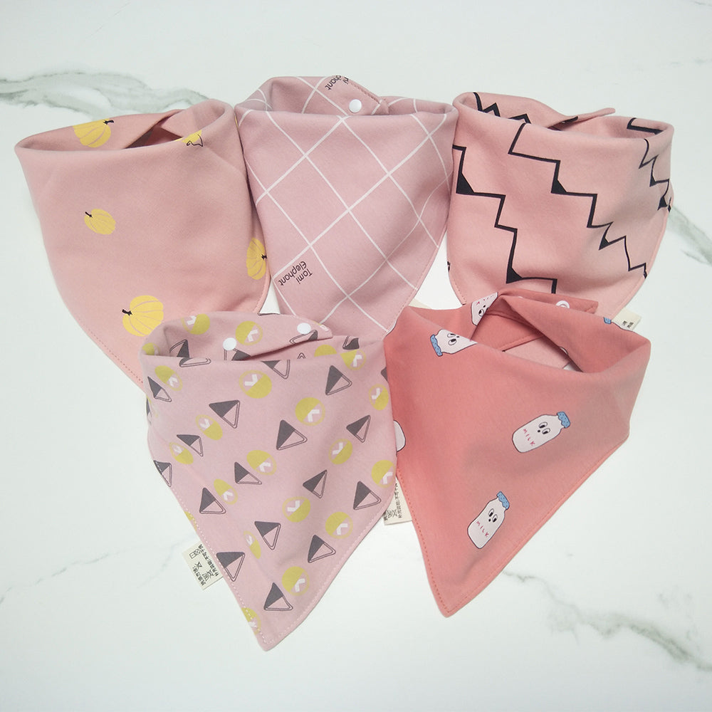 Bavoir bandana coton citrouille triangle