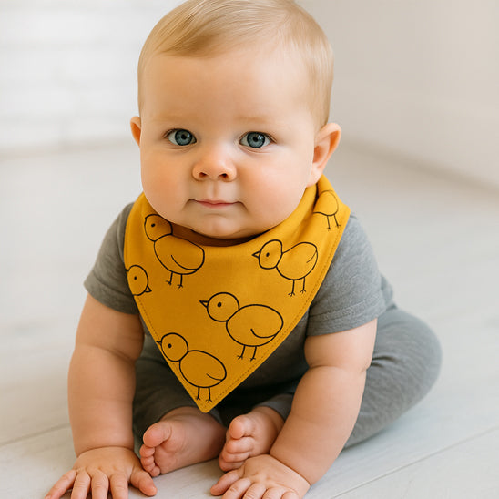Bavoir bandana couleur varié Jaune