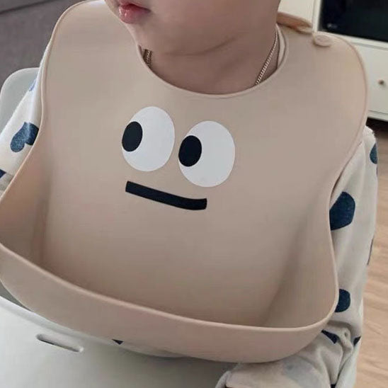 Bavoir bébé silicone imperméable sourire