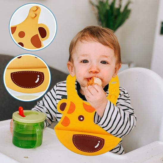 Bavoir pour bébé imperméable animaux attache
