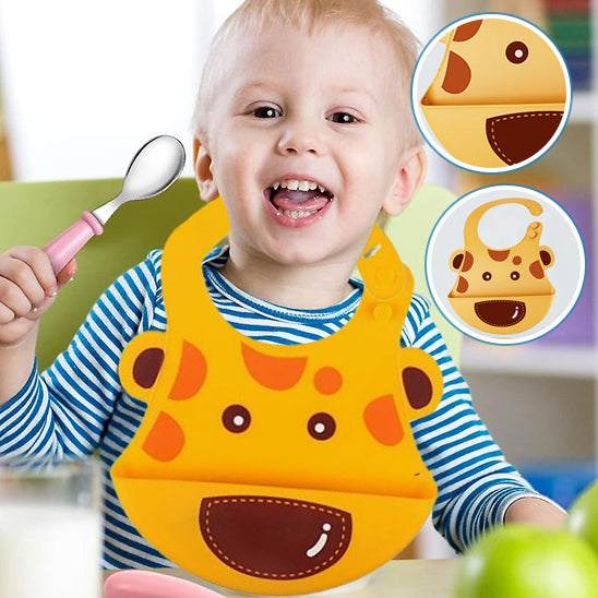 Bavoir pour bébé imperméable animaux-grand sourire