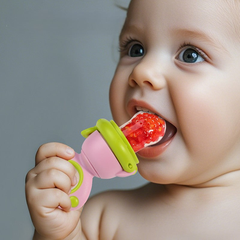 Grignoteuse bébé dinosaure rose