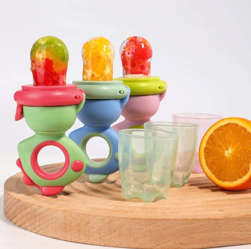 Grignoteuse bébé dinosaure trois couleurs