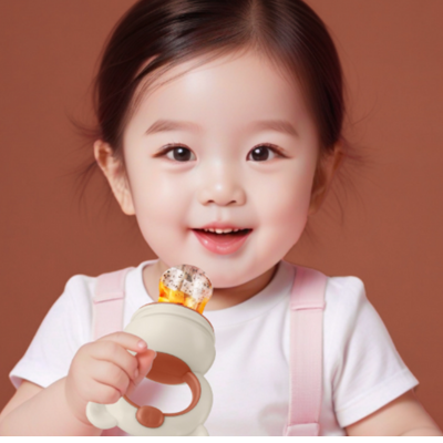 Grignoteuse bébé ourson beige pùle