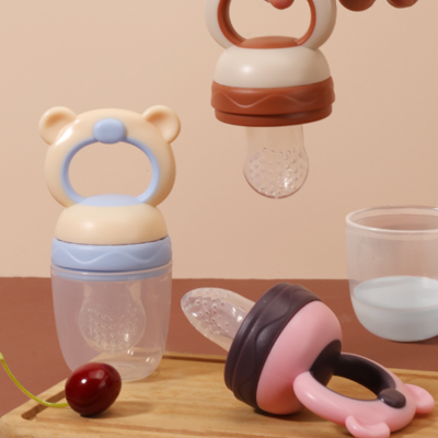 Grignoteuse bébé ourson rose pùle