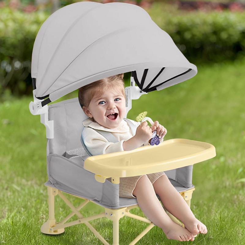 Rehausseur chaise cache soleil bébé heureux