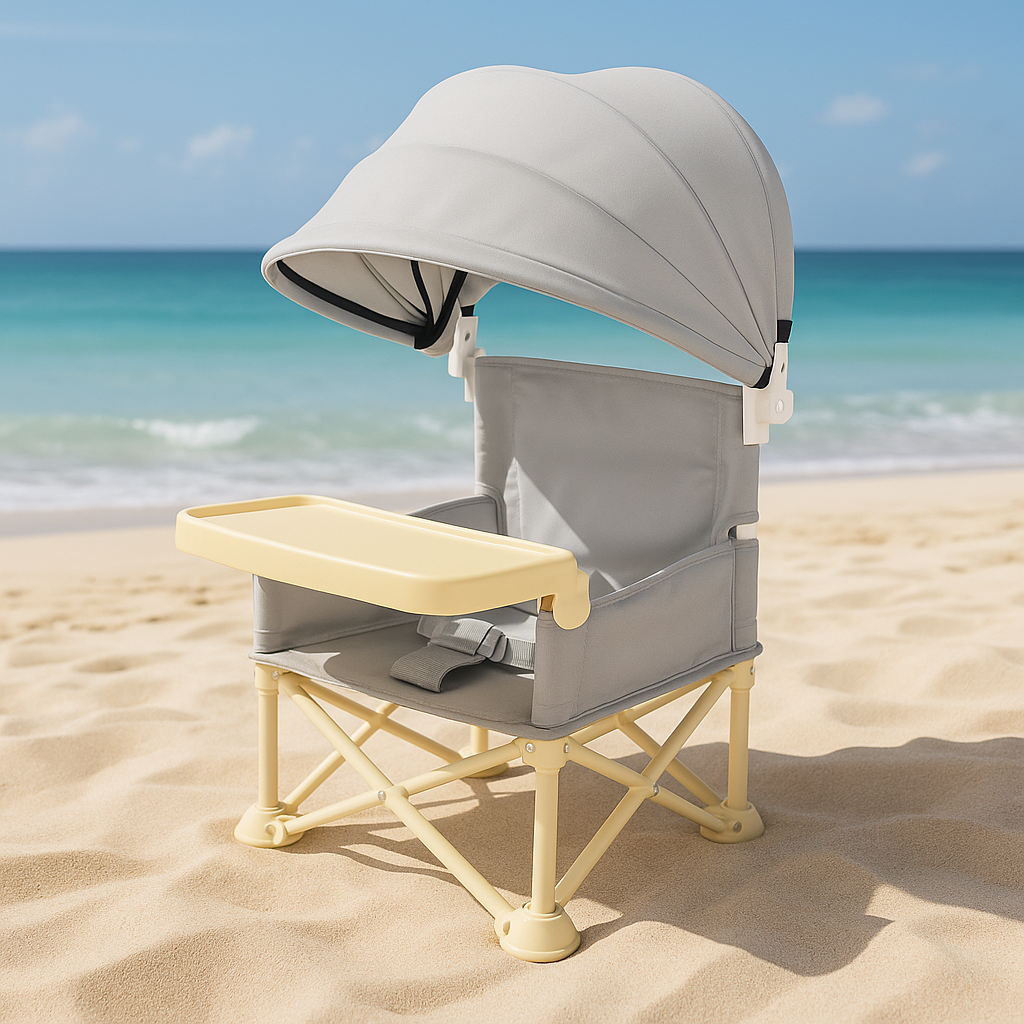 Rehausseur chaise cache soleil gris