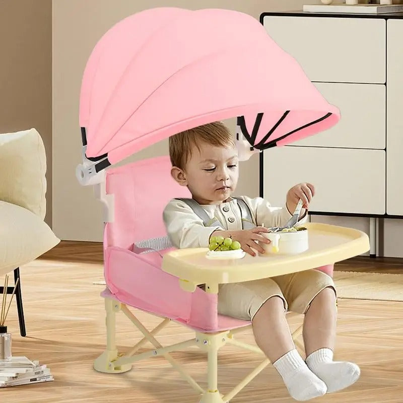 Rehausseur chaise cache soleil rose