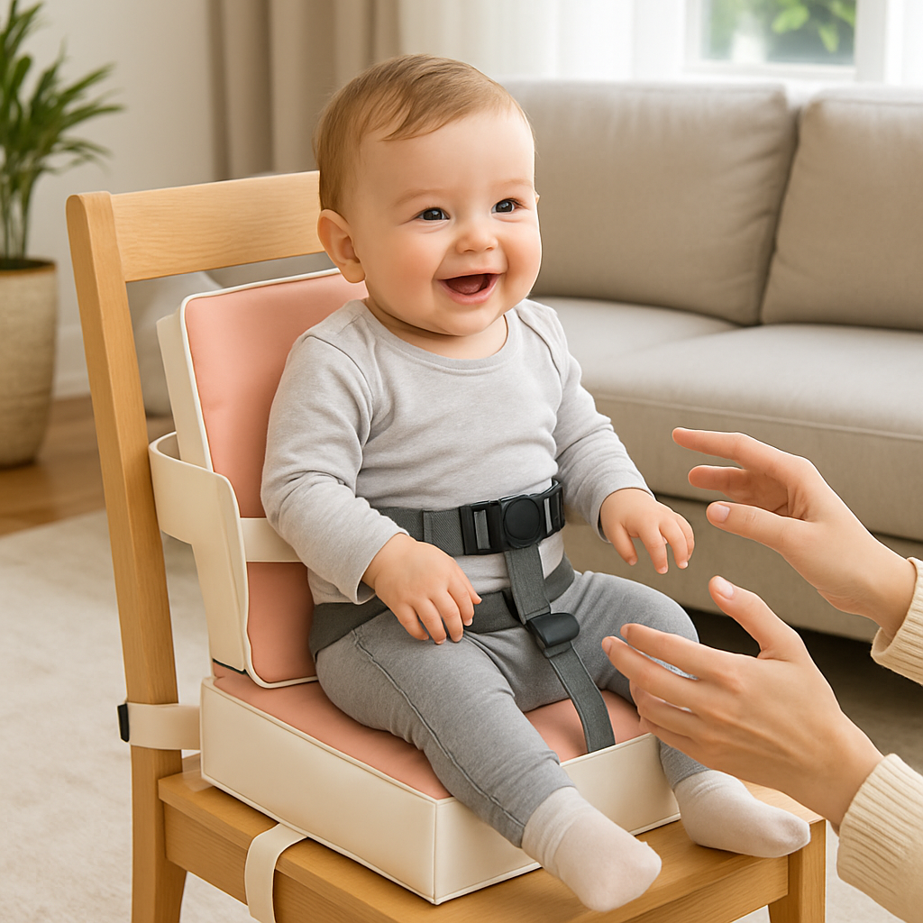 Rehausseur chaise confortable rose
