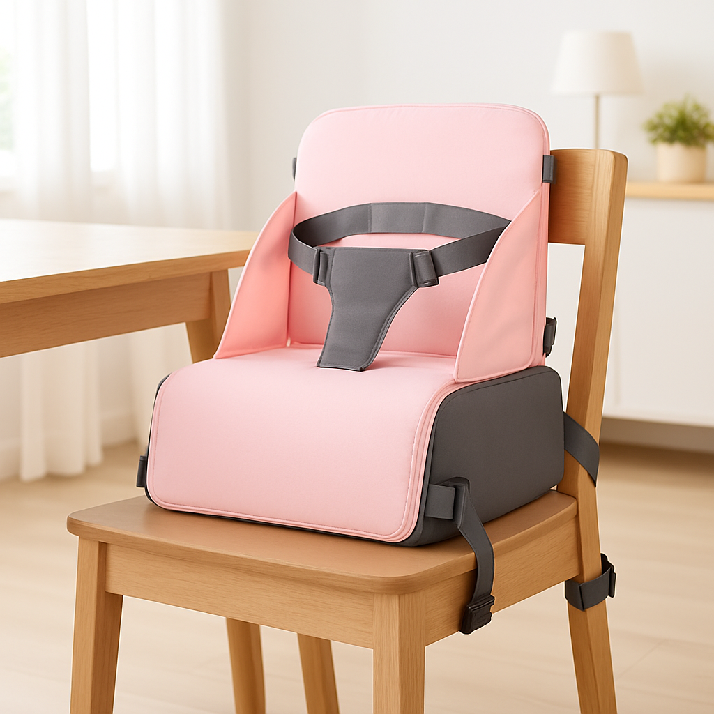 Rehausseur chaise portable rose