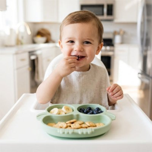 Assiette bebe ventouse antidérapante avec fruits