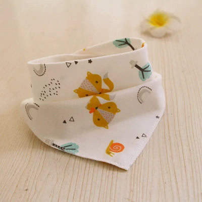 Bavoir bandana absorbant coton renards