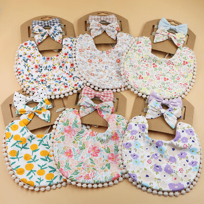 Bavoir bandana bébé bambou double épaisseurs différentes