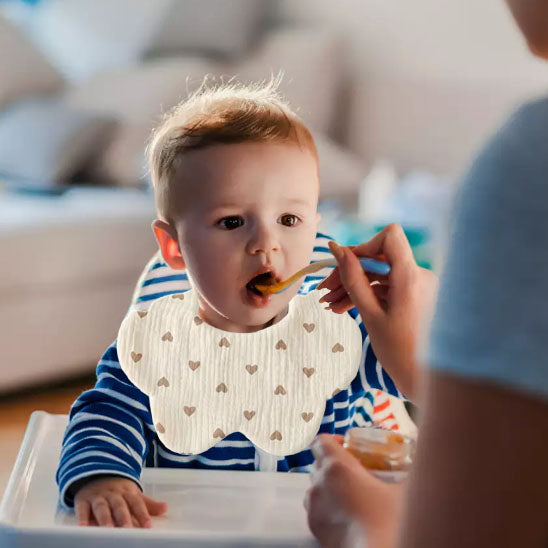 Bavoir bébé cœur
