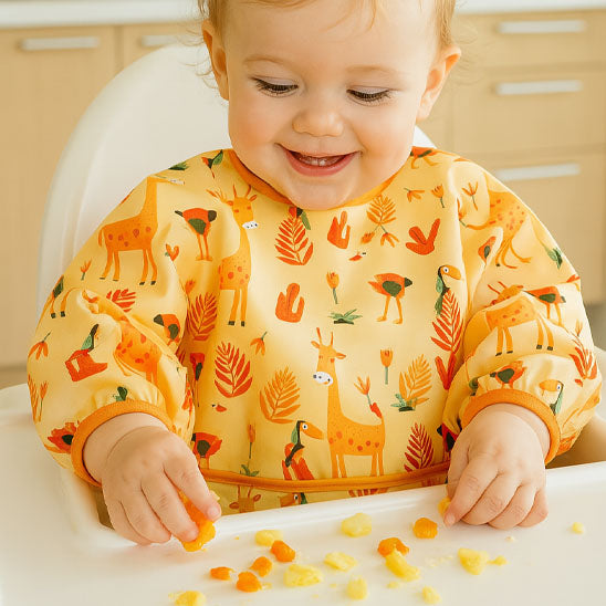 Bavoir bébé jaune orange