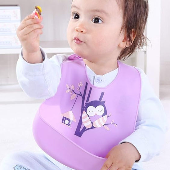 Bavoir bébé mauve
