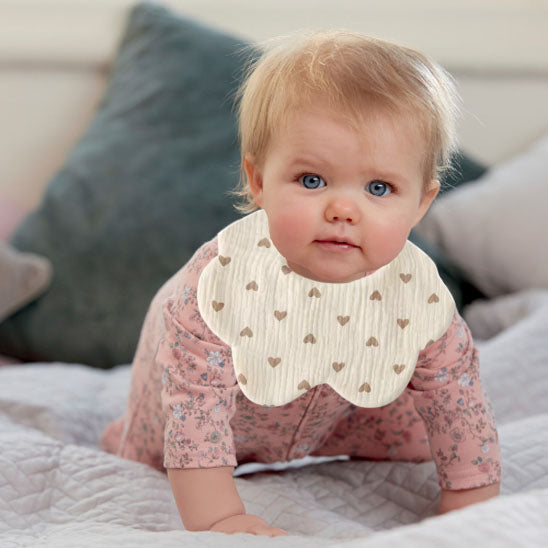 Bavoir bébé yeux bleu