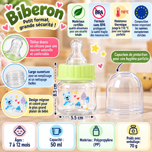 Biberon pastel dimensions