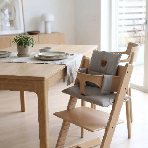 Chaise haute coussin douceur ours gris