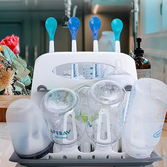 Egouttoir biberon avec cuillère