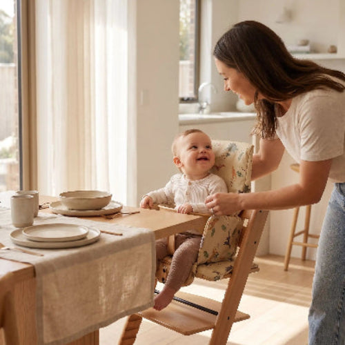 Housse pour chaise haute lavable et confortable avec bébé