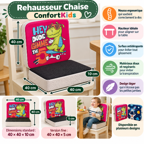 Rehausseur chaise confortkids dimensions