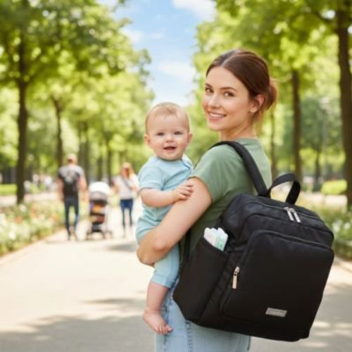 Sac à dos à langer adapté aux déplacements avec bébé