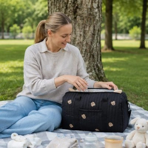 Sac à dos à langer bébé pratique et-stylé avec-maman