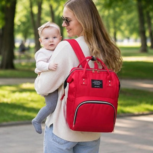 Sac a dos a langer rangement otimisé rouge