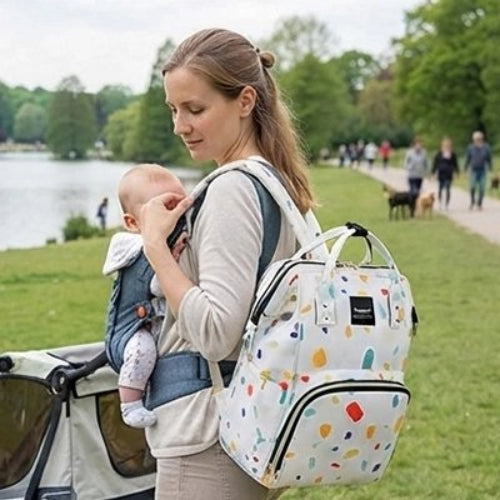 Sac a langer bébé pratique multipoches avec bébé