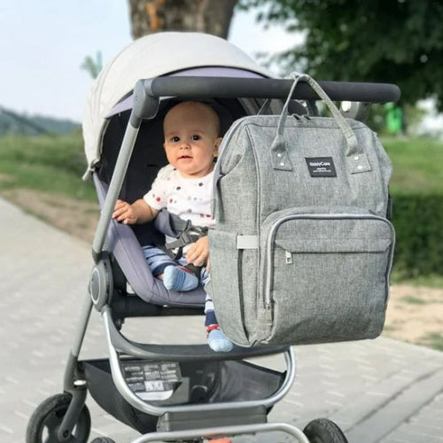 Sac à langer multipoches pour bébé-gris