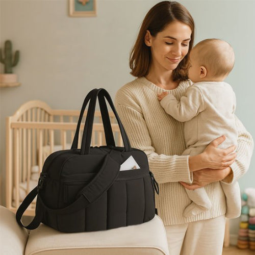 Sac à langer ultra pratique noir