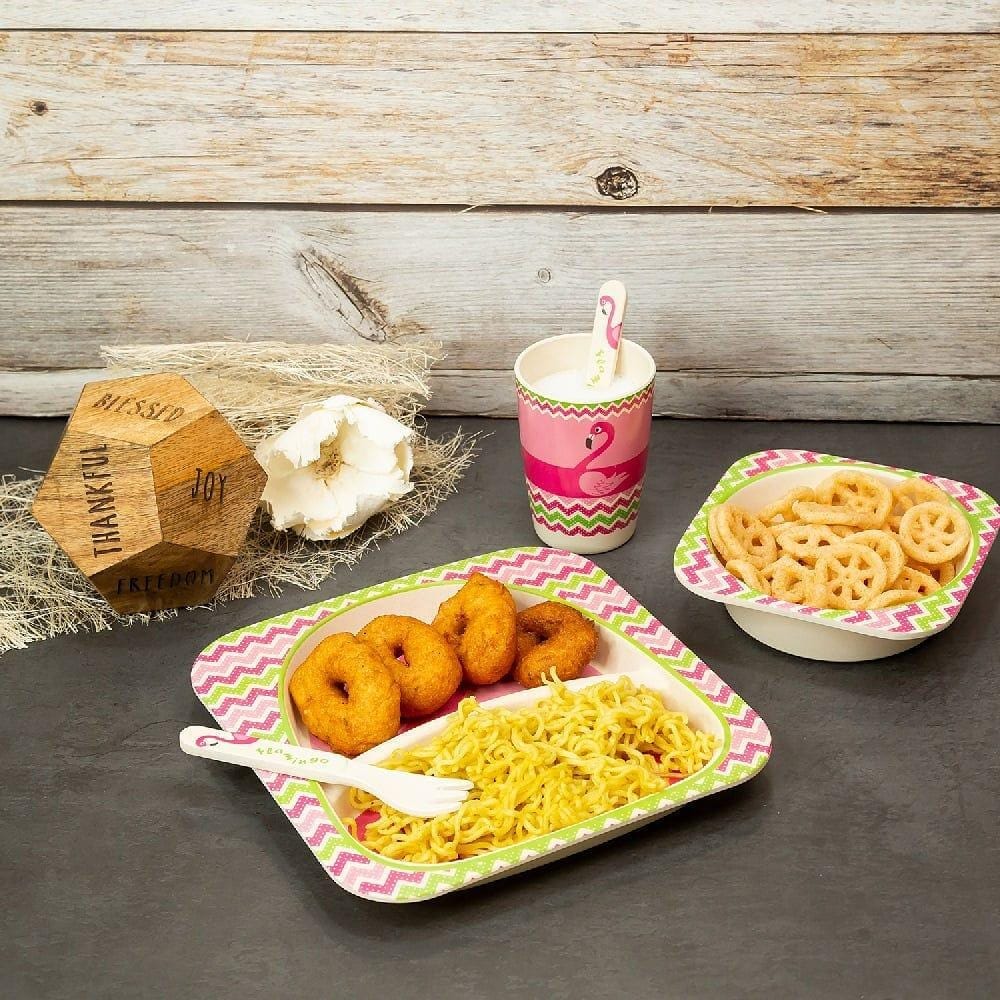 Vaisselle bebe - BambooKid™ - Flamant rose - christine proulx