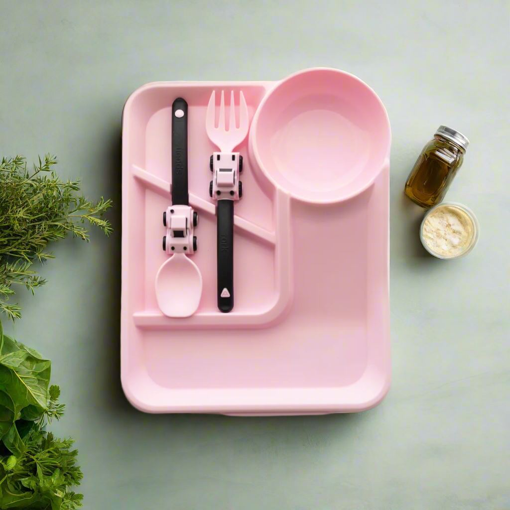Vaisselle pour bébé Course Plate Rose-auto