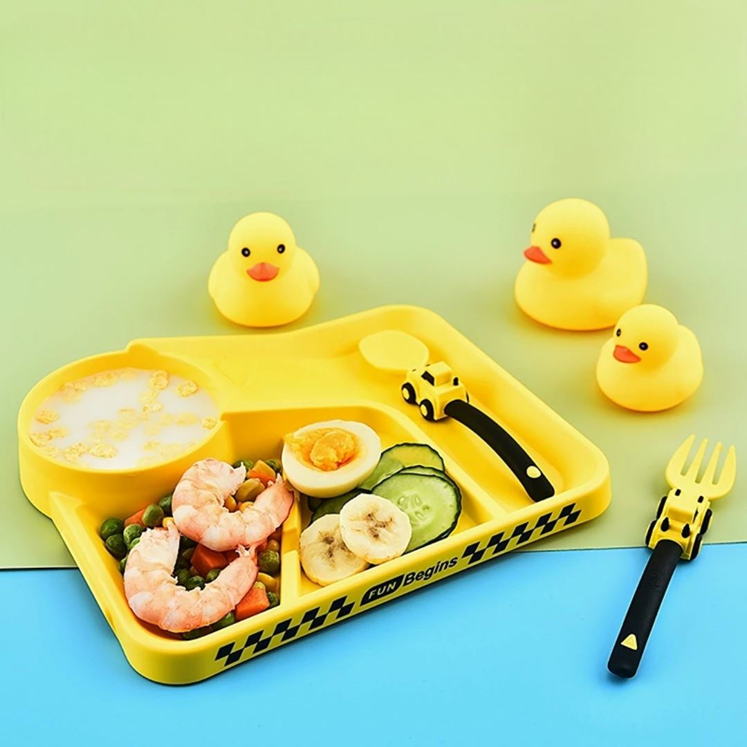 Vaisselle pour bebe - CoursePlate™ - Jaune - christine proulx