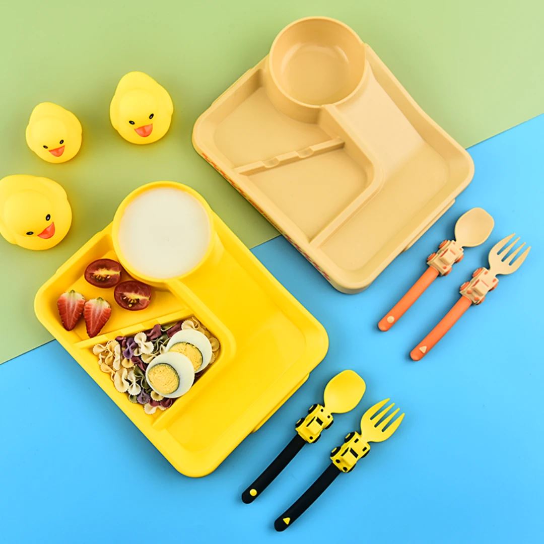 Vaisselle pour bebe - CoursePlate™ - Jaune - christine proulx