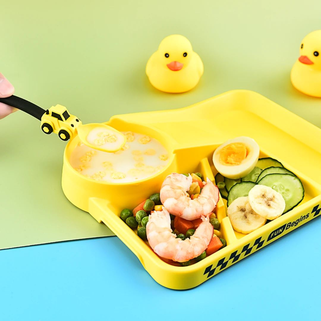 Vaisselle pour bebe - CoursePlate™ - Jaune - christine proulx
