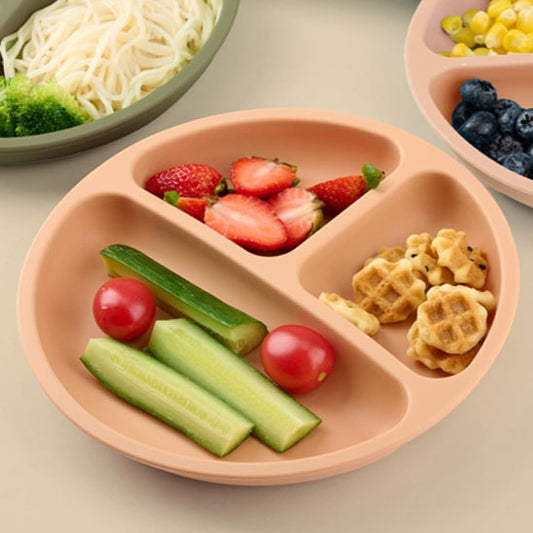 Assiette bébé Antidérapante Ergonomique avec légumes