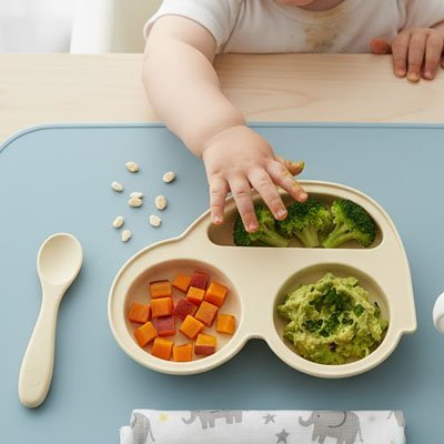 Assiette bébé ventouse SecureMeal avec carotte 