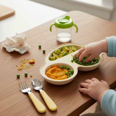 Assiette bébé ventouse SecureMeal jaune