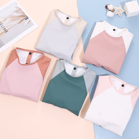 Bavoir Bébé Manche Longue Blanc