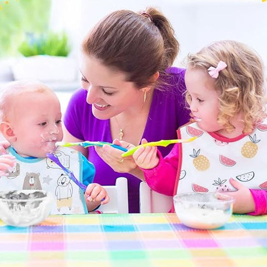 Bavoir Bébé imperméable Tropical Maman Mauve