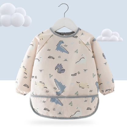 Bavoir Imperméable Bebe Dinosaure gris
