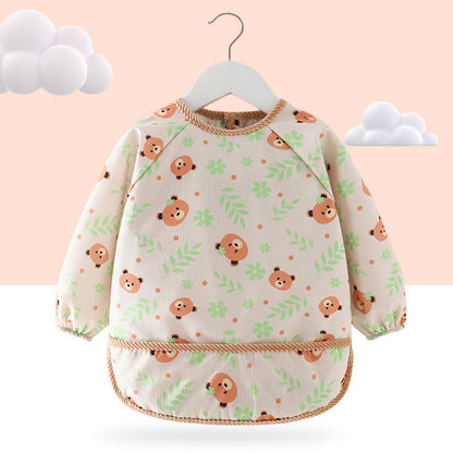 Bavoir Imperméable Bébé feuille ourson