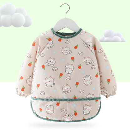 Bavoir Imperméable Bébé fleur chat