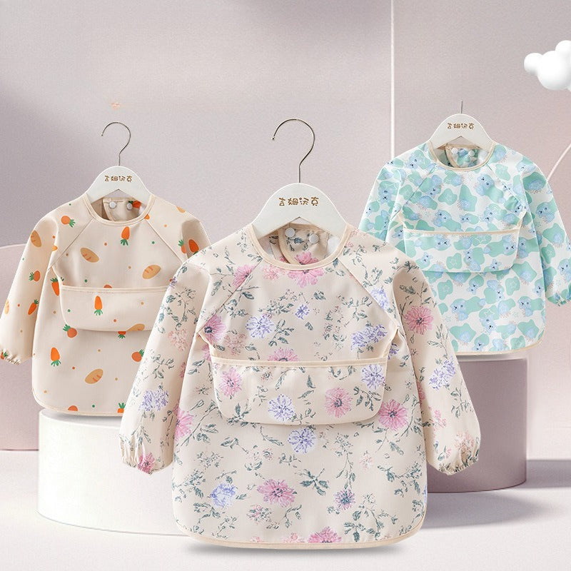 Bavoir Imperméable bébé avec fleurs