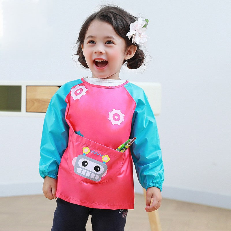 Bavoir Manche Longue Imperméable turquoise